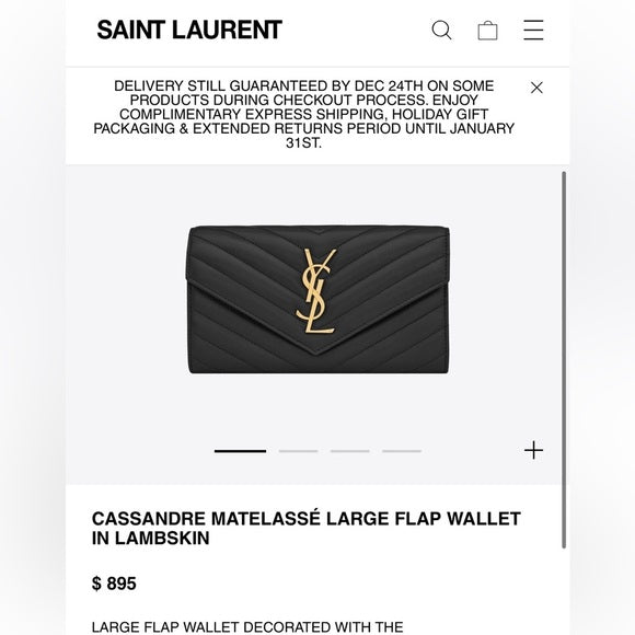 Authentic Preowned YSL monogram cassandre wallet on chain