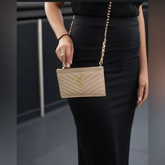 Authentic Preowned Yves Saint Laurent large clutch pouch Wallet