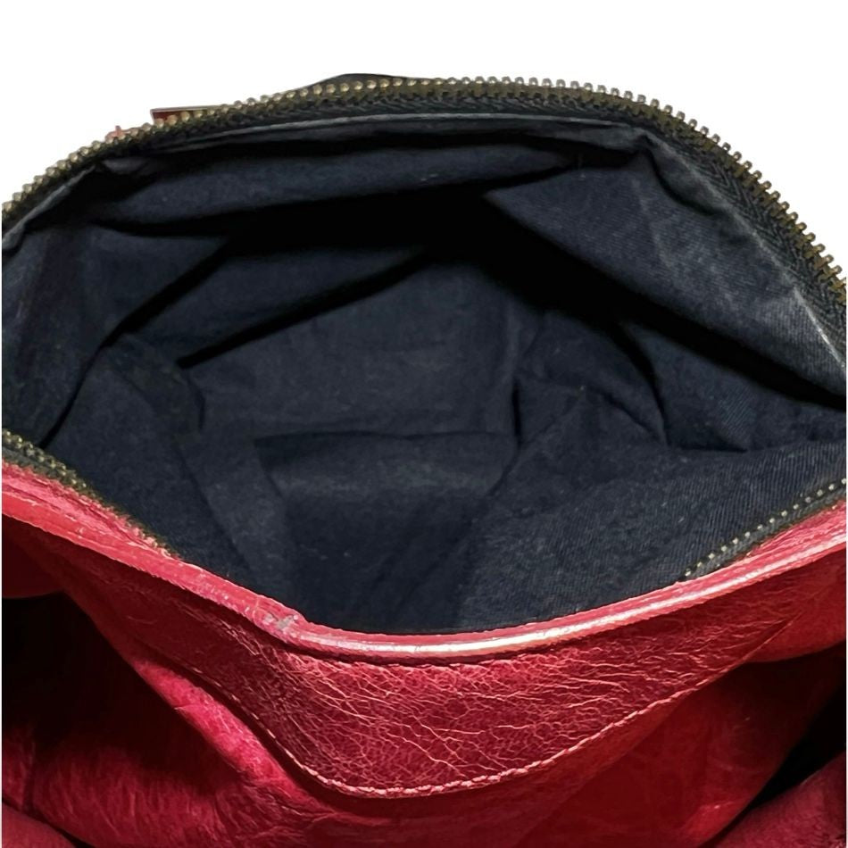 Genuine Pre-Owned BALENCIAGA The City 2-way shoulder hand red leather