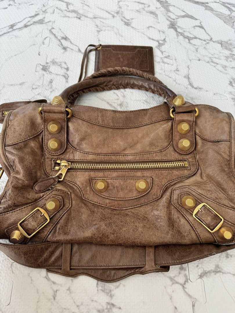 Genuine Pre-Owned Balenciaga City Medium size brown