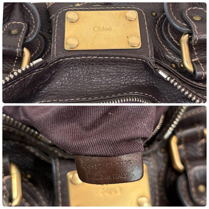 Genuine Pre-Owned Beautiful Chloe Paddington leather handbag dark brown