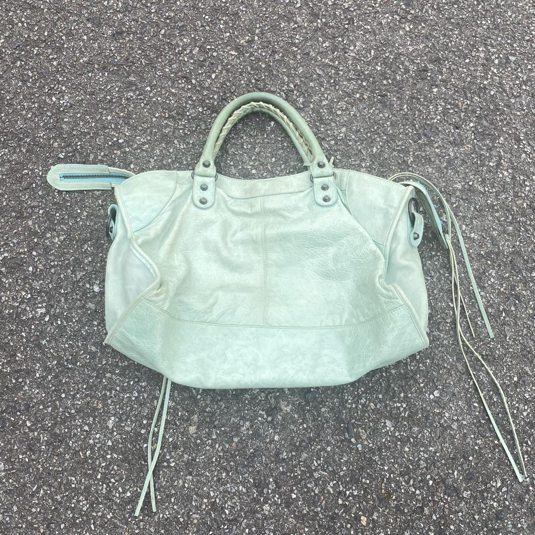 Genuine Pre-Owned balenciaga city part time y2k mint green back