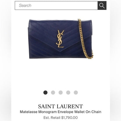 Authentic Preowned YSL monogram cassandre wallet on chain