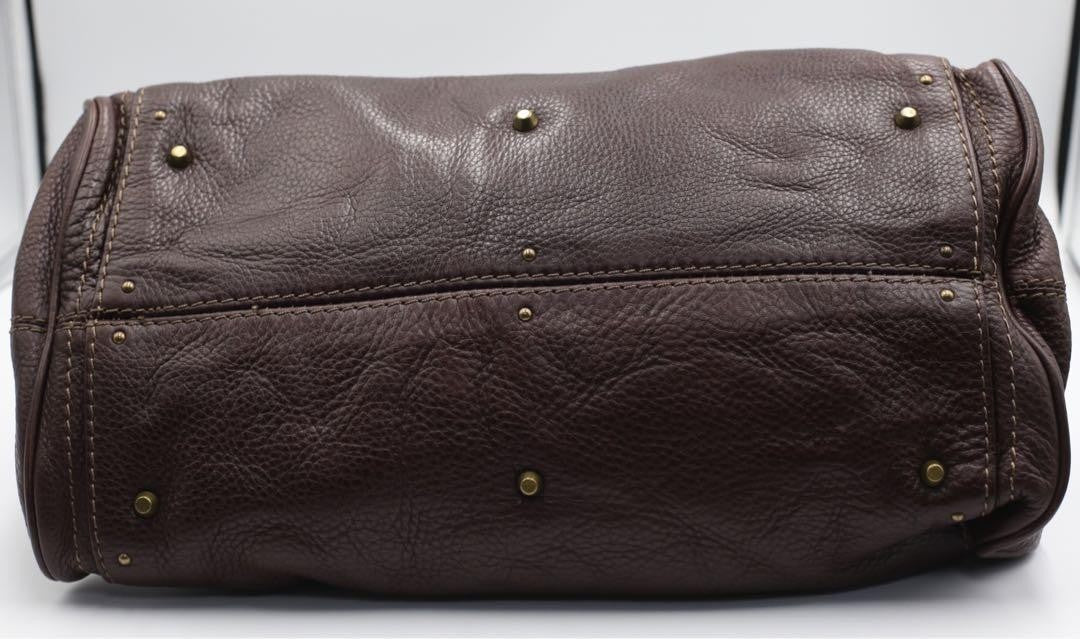 Genuine Pre-Owned Beautiful Chloe Paddington handbag padlock leather chocolate