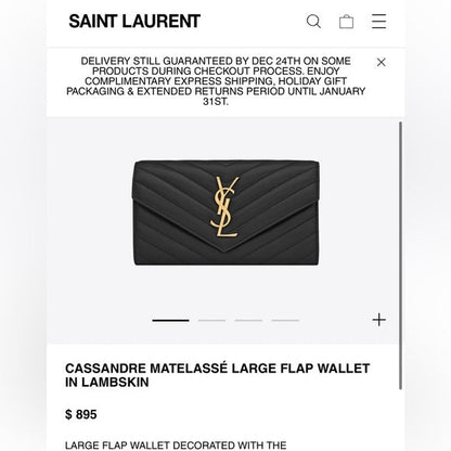 Authentic Preowned YSL monogram cassandre wallet on chain