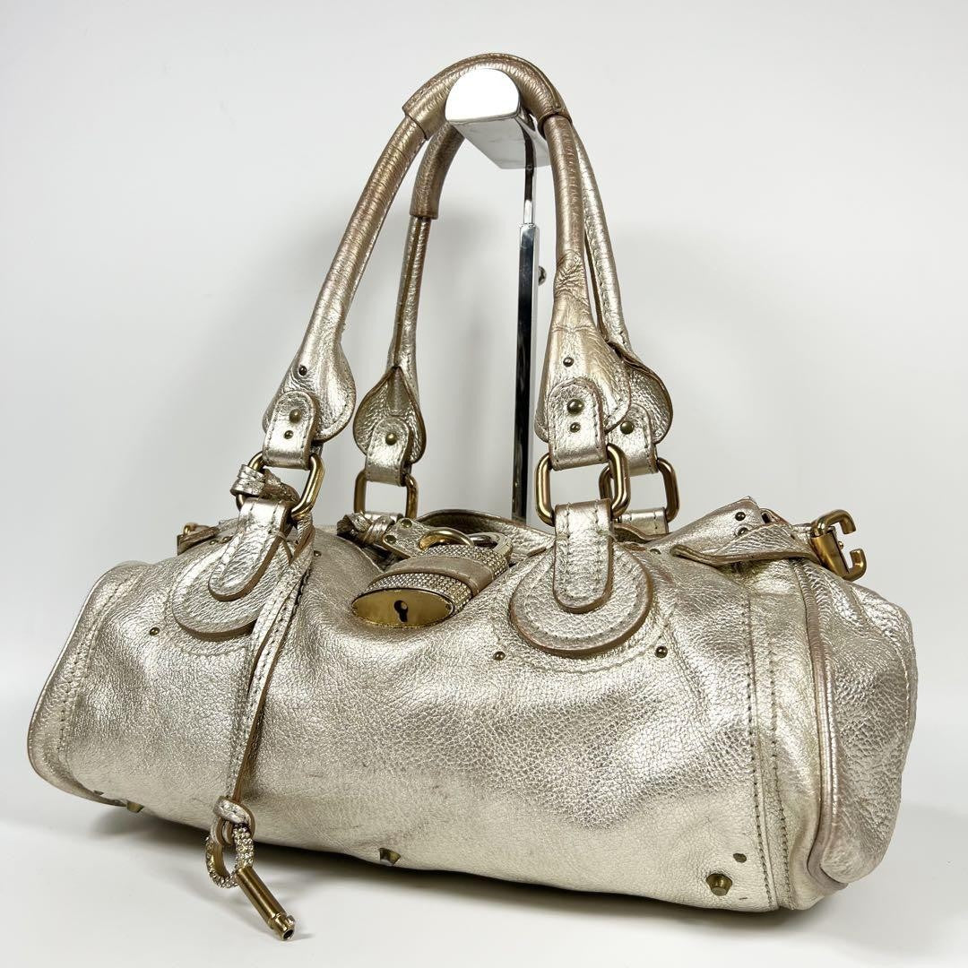 Genuine Pre-Owned Rare Chloe Limited Edition Paddington Padlock Tote Bag Gold