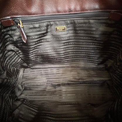 Prada Tote Bag - Landscape Print, Pink Multi Nylon/Leather Y2K Rare