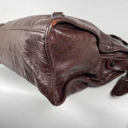 Genuine Pre-Owned Balenciaga Hand, shoulder bag 2-way brown leather