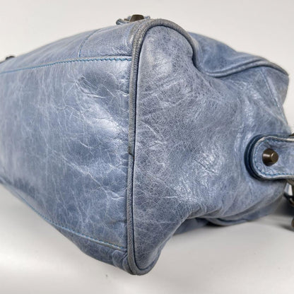 Genuine Pre-Owned Balenciaga Hand and shoulder bag 2-way leather blue