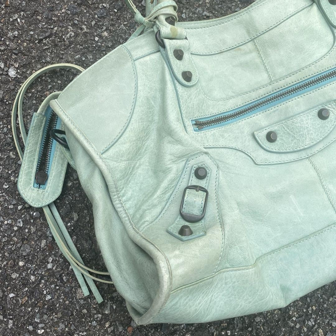 Genuine Pre-Owned balenciaga city part time y2k mint green back