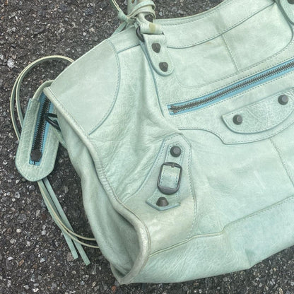 Genuine Pre-Owned balenciaga city part time y2k mint green back