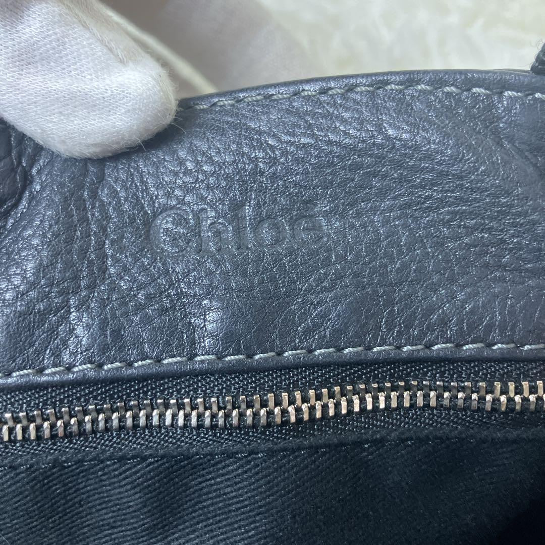 Genuine Pre-Owned Beautiful Chloe Paddington Handbag Leather Black Padlock