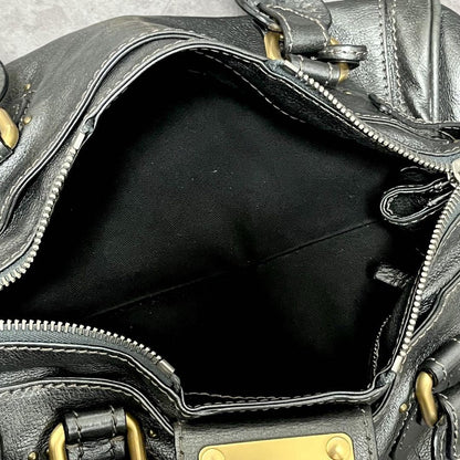 Genuine Pre-Owned Beautiful Chloe Paddington handbag padlock metallic gray