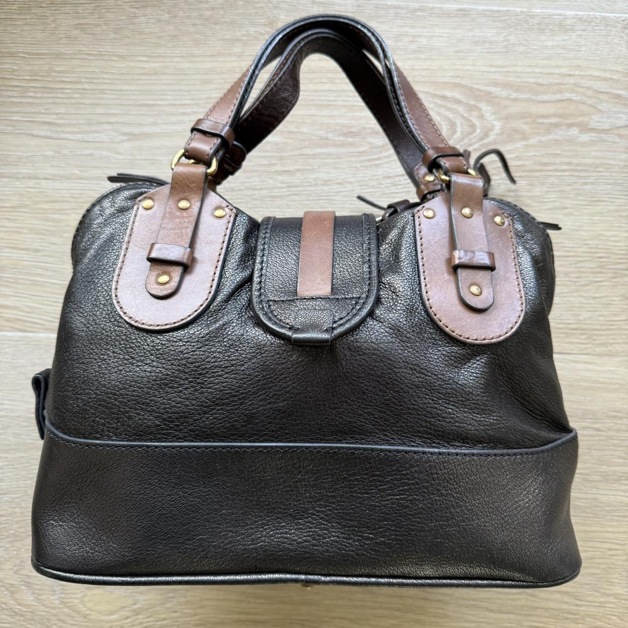 Chloe Kerala Handbag w/ Horse Charms Black/Silver/Brown Leather Y2K