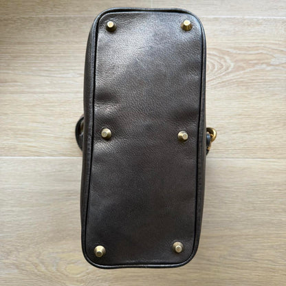 Chloe Kerala Handbag w/ Horse Charms Black/Silver/Brown Leather Y2K