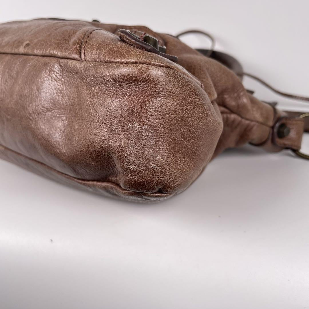 Genuine Pre-Owned Balenciaga The First hand, shoulder bag 2-way brown leather