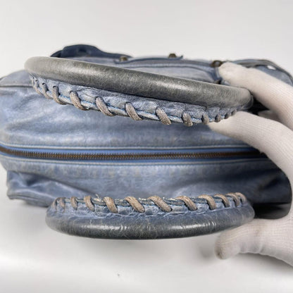 Genuine Pre-Owned Balenciaga Hand and shoulder bag 2-way leather blue