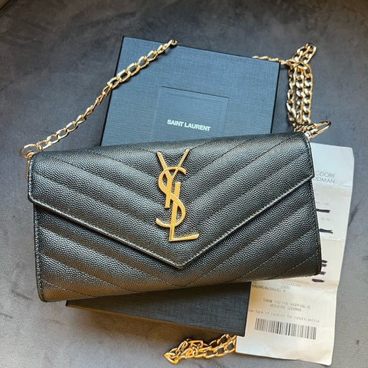 Authentic Preowned YSL monogram cassandre wallet on chain
