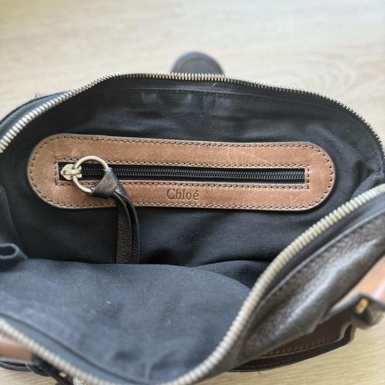 Chloe Kerala Handbag w/ Horse Charms Black/Silver/Brown Leather Y2K