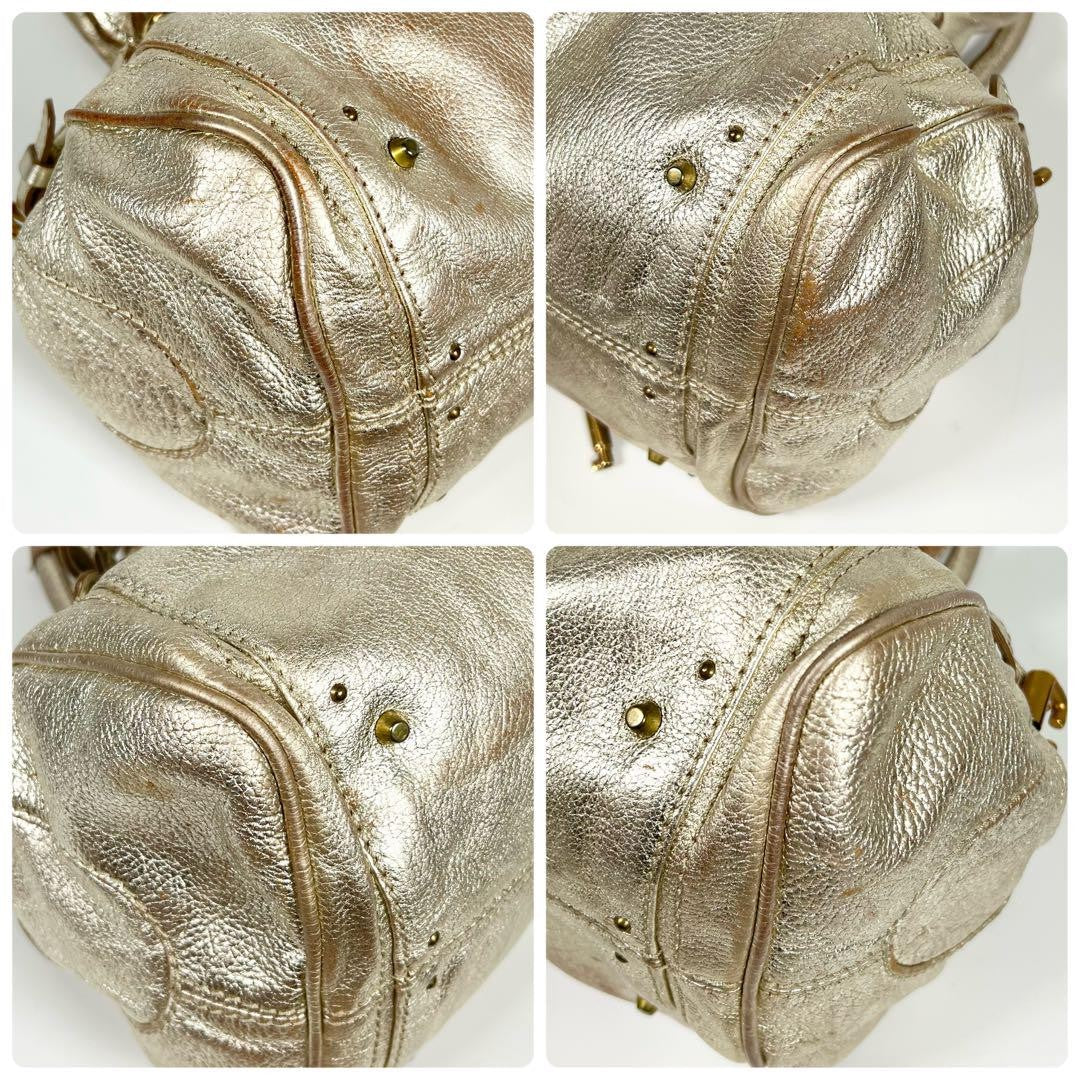 Genuine Pre-Owned Rare Chloe Limited Edition Paddington Padlock Tote Bag Gold