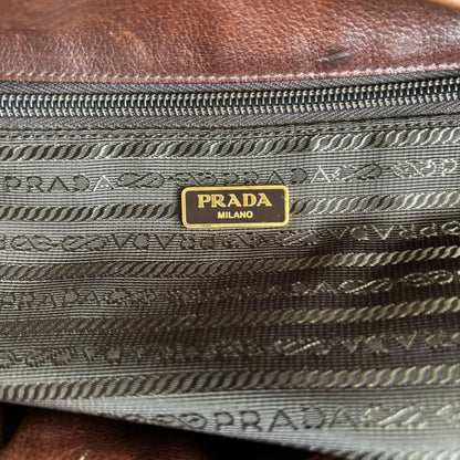 Prada Tote Bag - Landscape Print, Pink Multi Nylon/Leather Y2K Rare