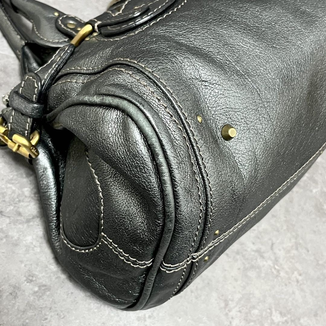 Genuine Pre-Owned Beautiful Chloe Paddington handbag padlock metallic gray