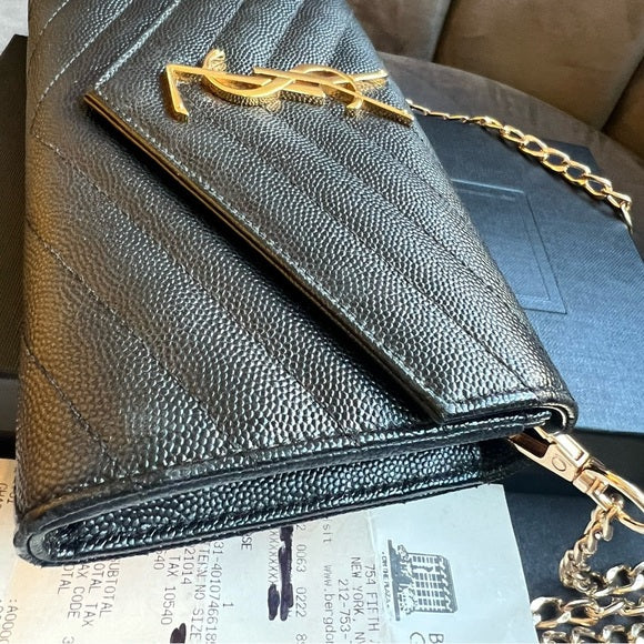 Authentic Preowned YSL monogram cassandre wallet on chain