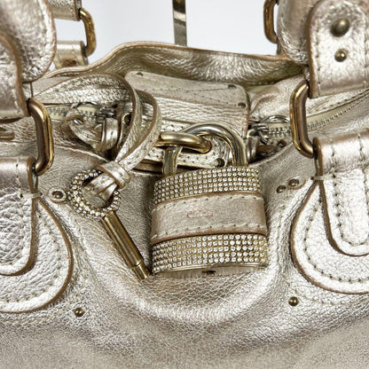 Genuine Pre-Owned Rare Chloe Limited Edition Paddington Padlock Tote Bag Gold