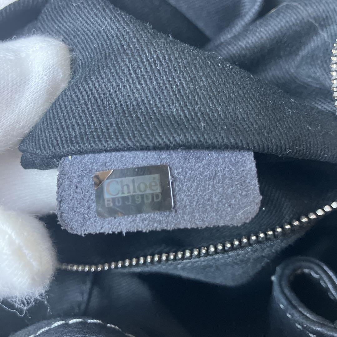 Genuine Pre-Owned Beautiful Chloe Paddington Handbag Leather Black Padlock