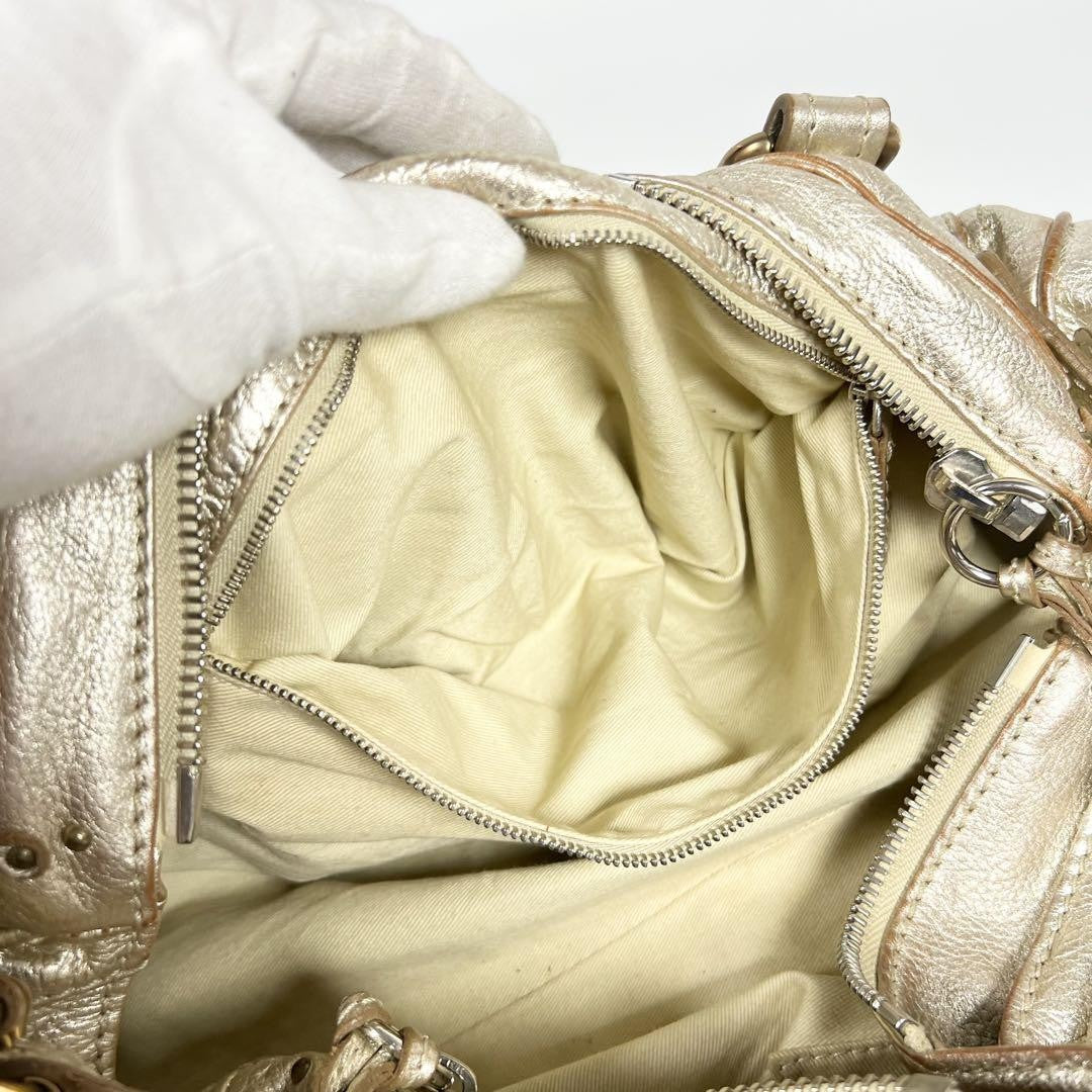 Genuine Pre-Owned Rare Chloe Limited Edition Paddington Padlock Tote Bag Gold