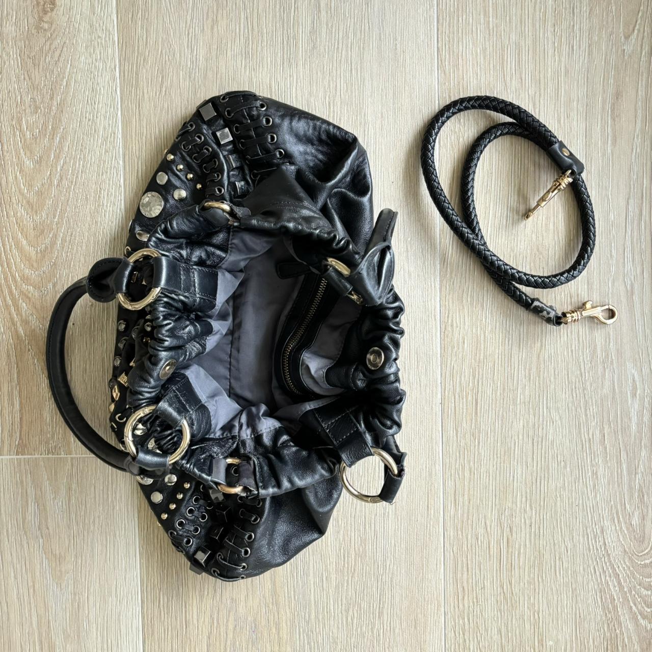 Miu Miu Leather Studded Y2K Handbag w/ Braids &amp; Beads