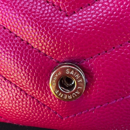 Authentic Preowned Pink YSL cassandre wallet on chain