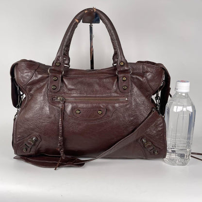 Genuine Pre-Owned Balenciaga Hand, shoulder bag 2-way brown leather