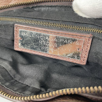 Genuine Pre-Owned Balenciaga The First hand, shoulder bag 2-way brown leather
