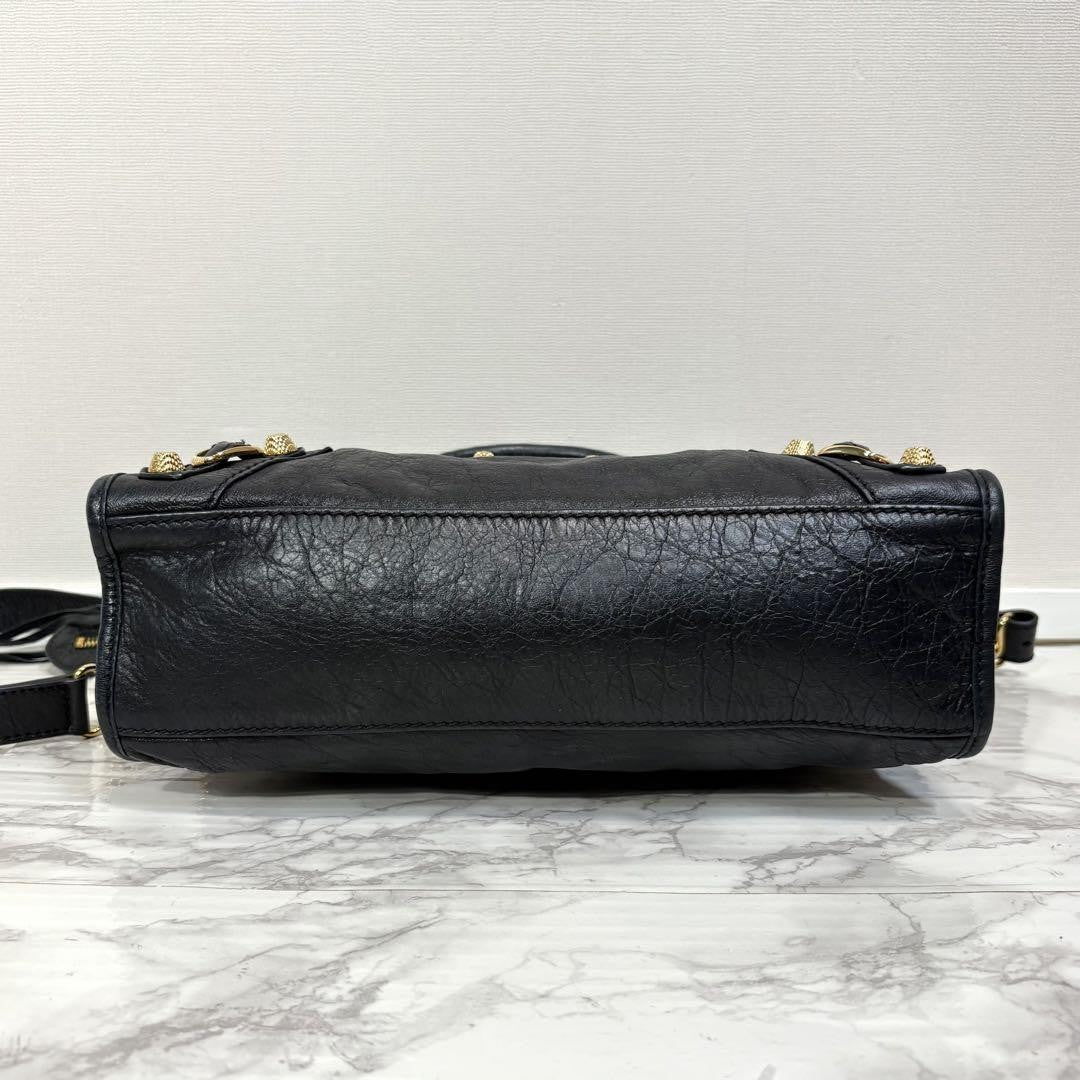 Genuine Pre-Owned Beautiful BALENCIAGA Giant City 2way Bag Black