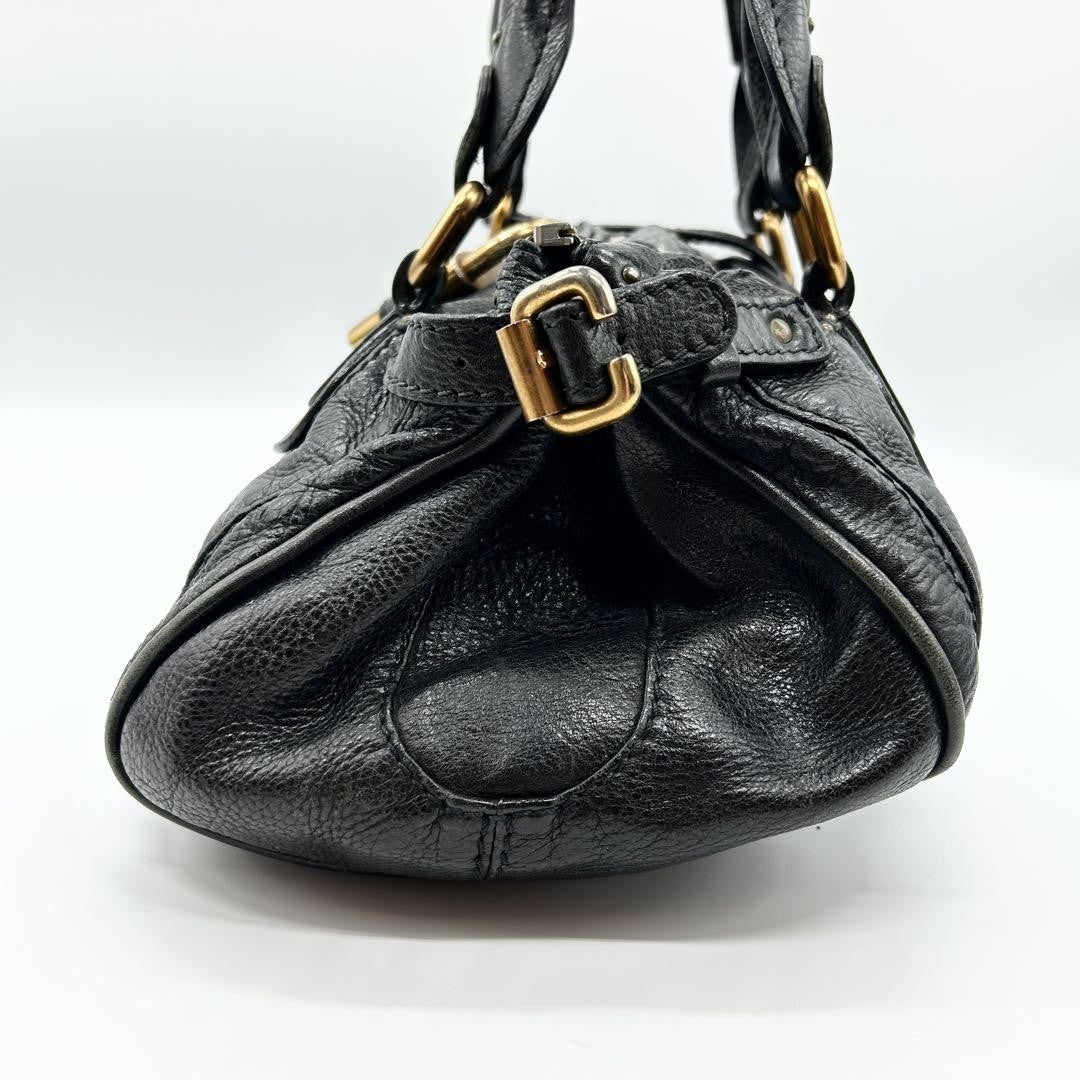 Genuine Pre-Owned Chloe Paddington handbag padlock black leather