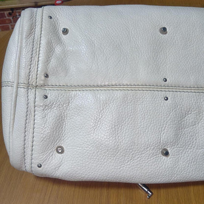 Genuine Preowned Chloe Paddington leather handbag tote white