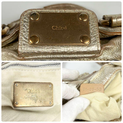 Genuine Pre-Owned Rare Chloe Limited Edition Paddington Padlock Tote Bag Gold