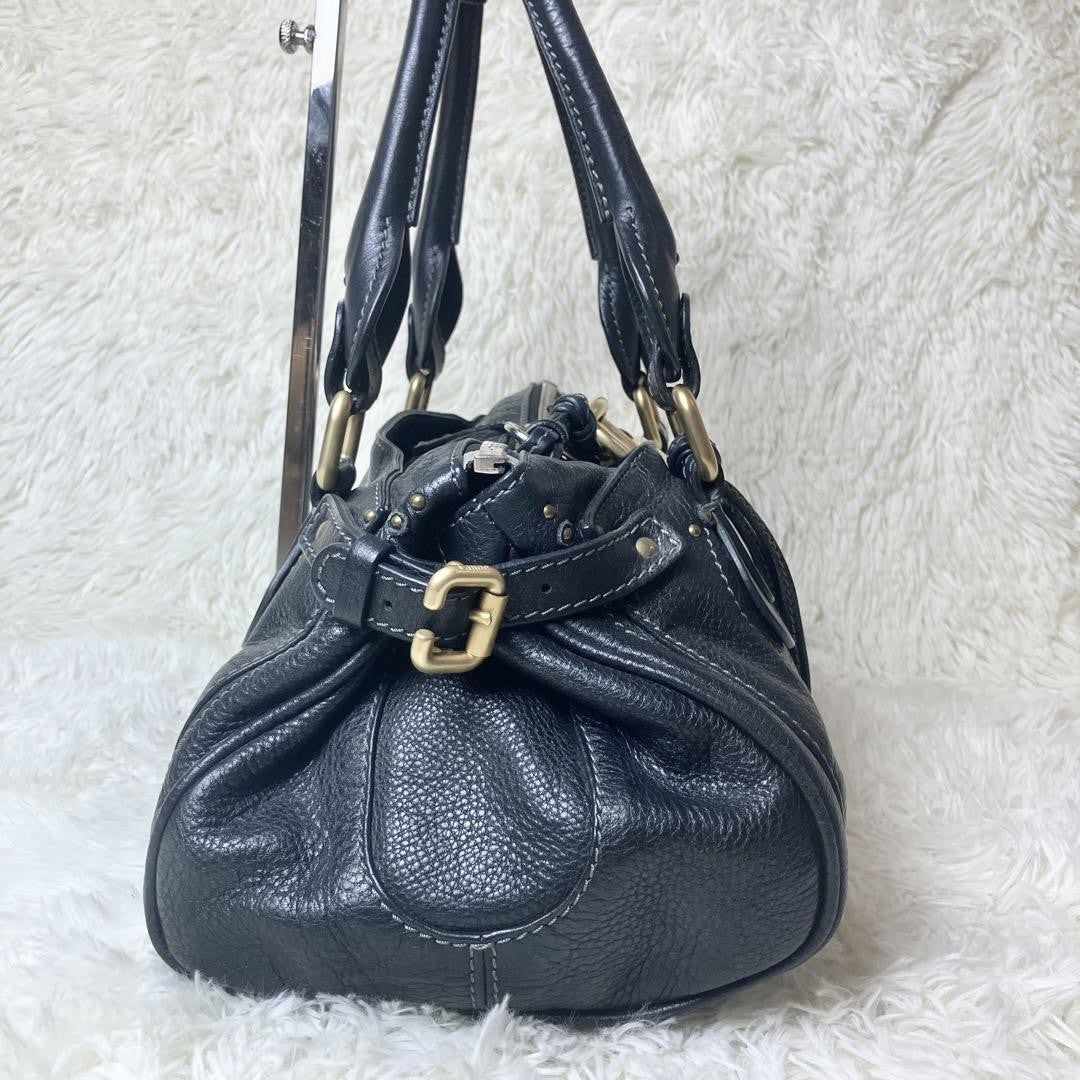 Genuine Pre-Owned Beautiful Chloe Paddington Handbag Leather Black Padlock