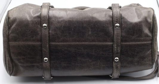 Genuine Pre-Owned miu miu Vitello Lux Ribbon 2way Bag grey