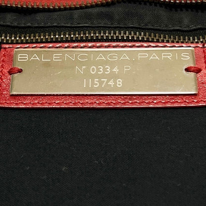 Genuine Pre-Owned BALENCIAGA The City 2-way shoulder hand red leather