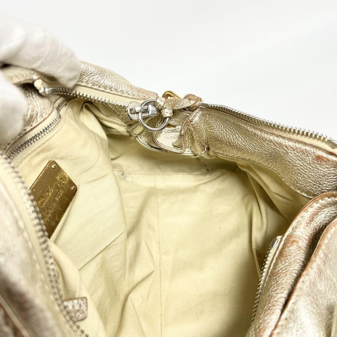 Genuine Pre-Owned Rare Chloe Limited Edition Paddington Padlock Tote Bag Gold