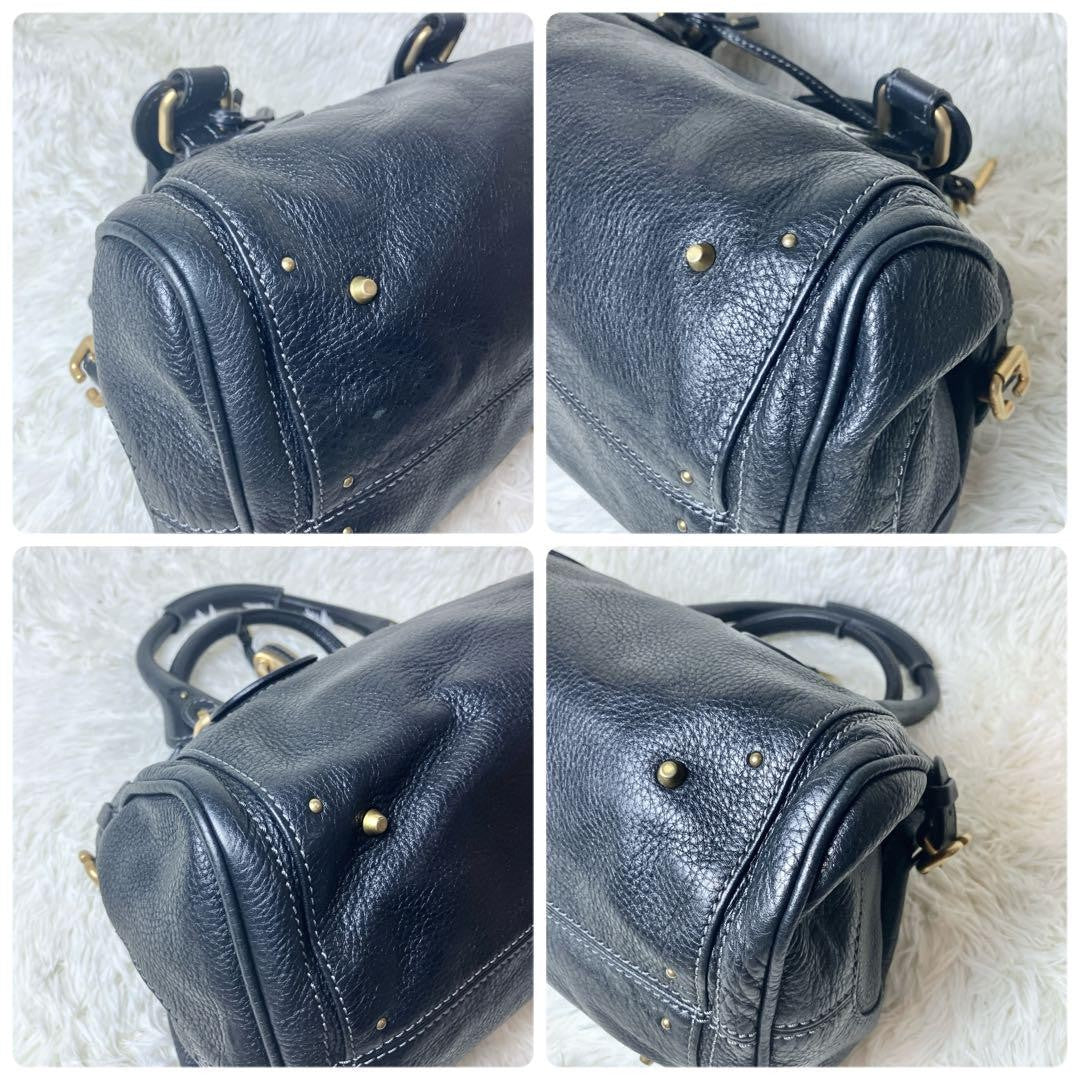 Genuine Pre-Owned Beautiful Chloe Paddington Handbag Leather Black Padlock