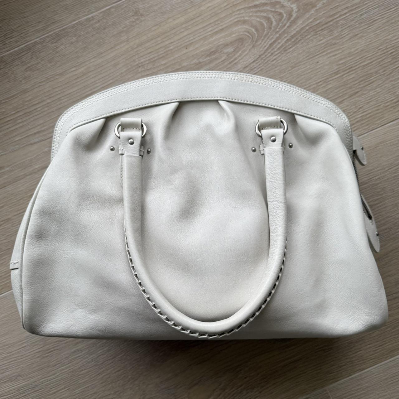 Christian Dior Y2K handbag tote bag white leather
