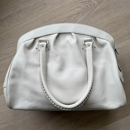 Christian Dior Y2K handbag tote bag white leather