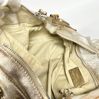 Genuine Pre-Owned Rare Chloe Limited Edition Paddington Padlock Tote Bag Gold