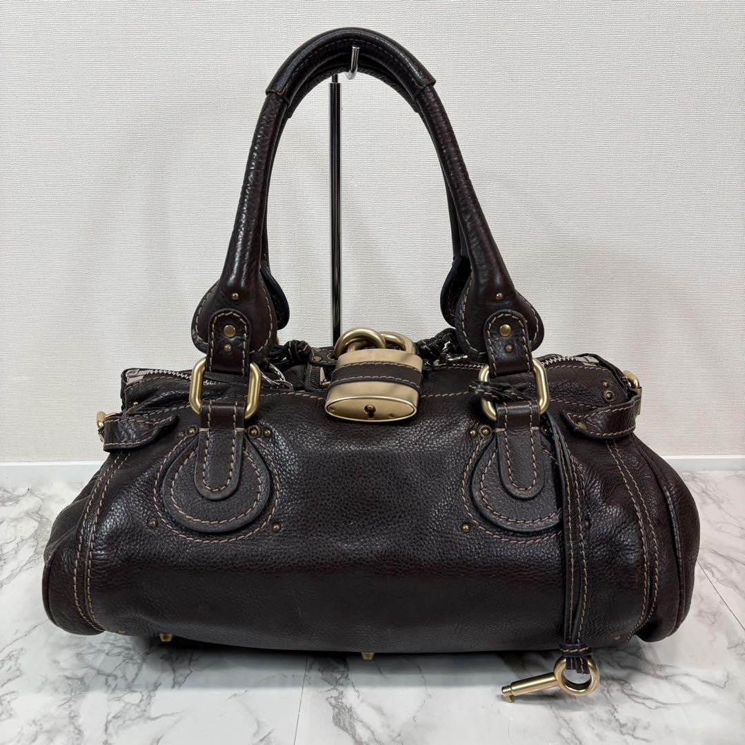Genuine Pre-Owned Beautiful Chloe Paddington leather handbag dark brown