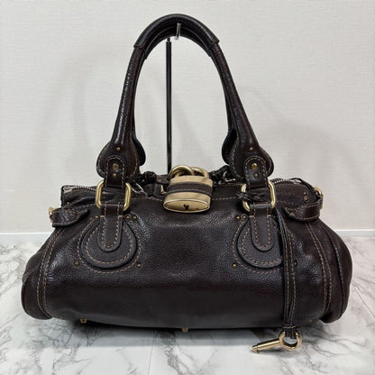 Genuine Pre-Owned Beautiful Chloe Paddington leather handbag dark brown