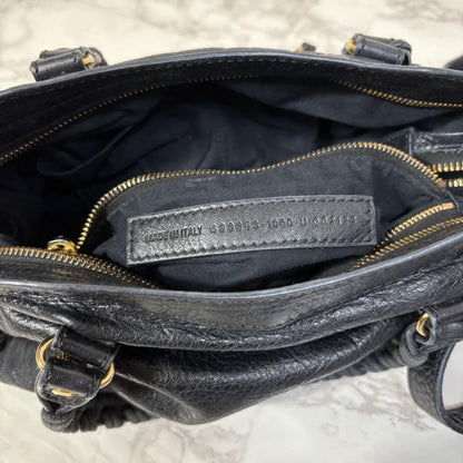 Genuine Pre-Owned Beautiful BALENCIAGA Giant City 2way Bag Black