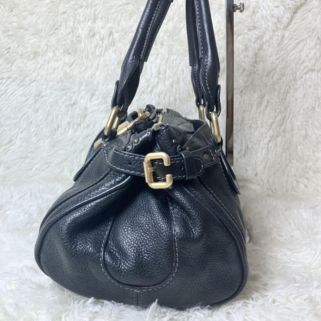 Genuine Pre-Owned Beautiful Chloe Paddington Handbag Leather Black Padlock